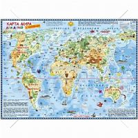 Карта мира для детей с наклейками