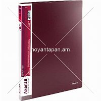 Թղթապանակ թափանցիկ ներդիրներով AXENT 30 ներդիր, մուգ կարմրագույն, 1030-04-A